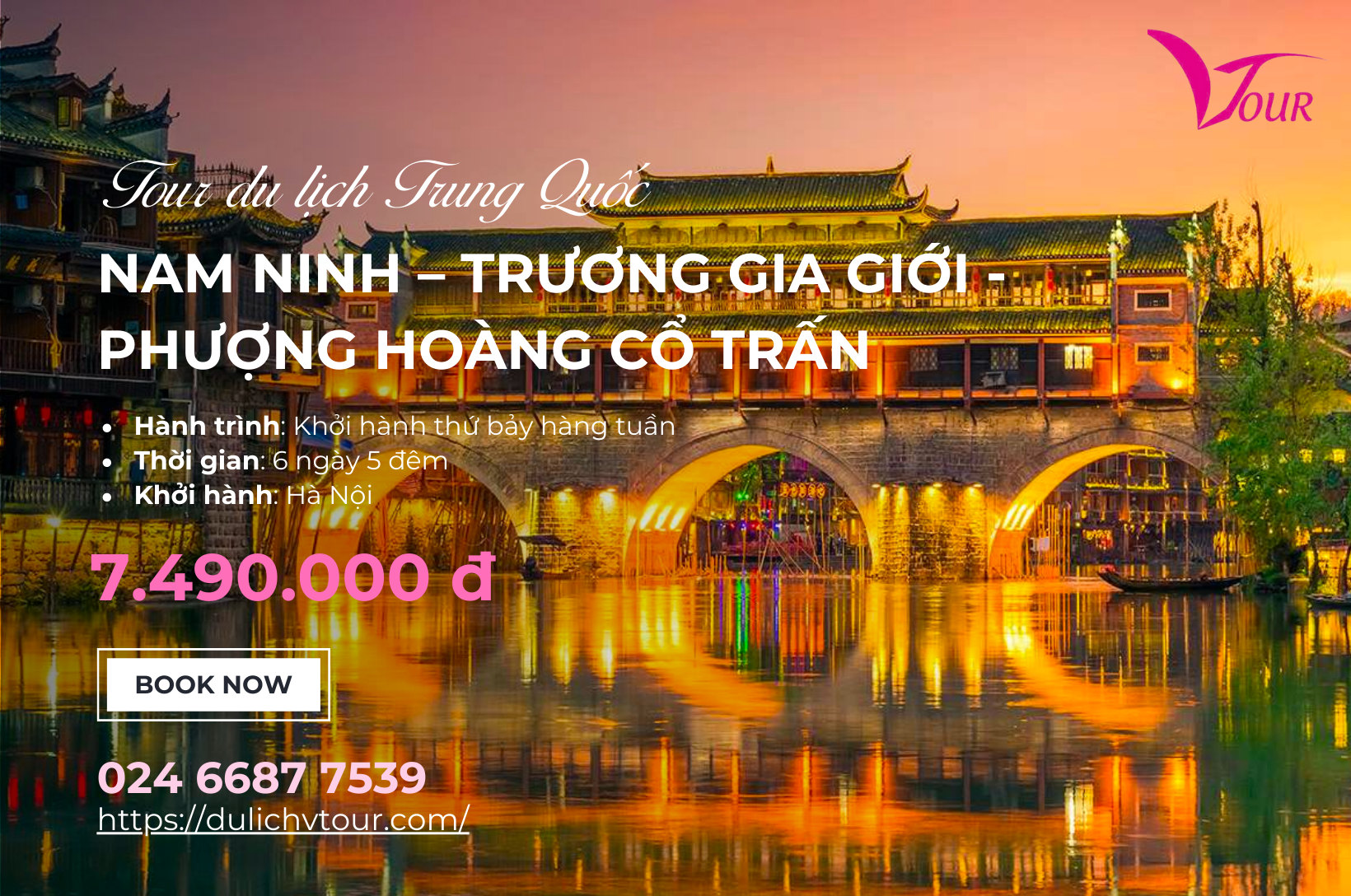 Hà Nội – Nam Ninh – Trương Gia Giới-Phượng Hoàng Cổ Trấn – Hà Nội0